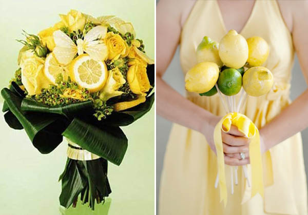 bouquet da sposa con limoni