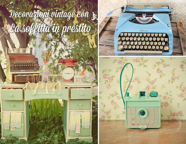 decorazioni vintage con la soffitta in prestito
