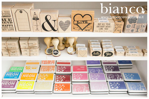 Bianco DIY, Bianco Concept Store, fai da te, materiali creativi, matrimonio fai da te, timbri, inchiostri colorati
