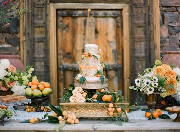 wedding cake invernale con agrumi