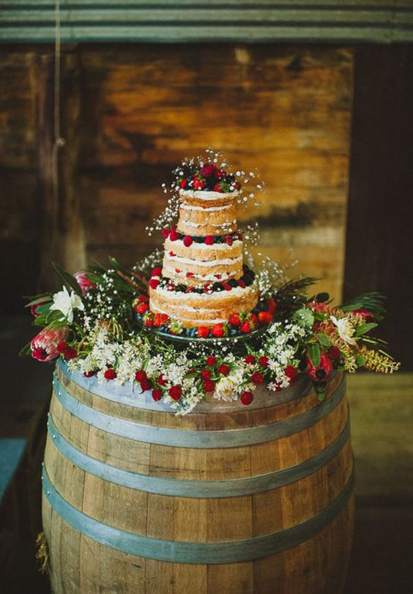 botte di vino e wedding cake