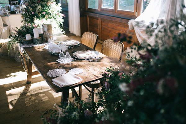 tavolo sposi rustico