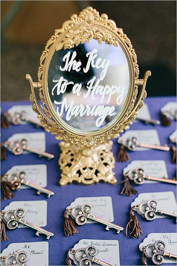 cartello matrimonio con specchio