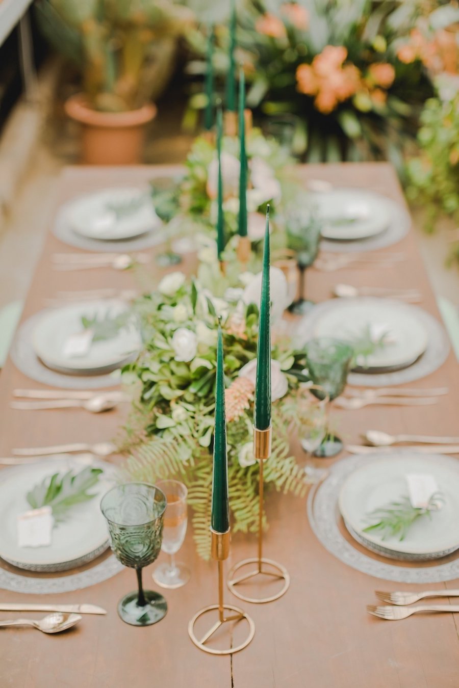 tavola matrimonio botanico oro rosa