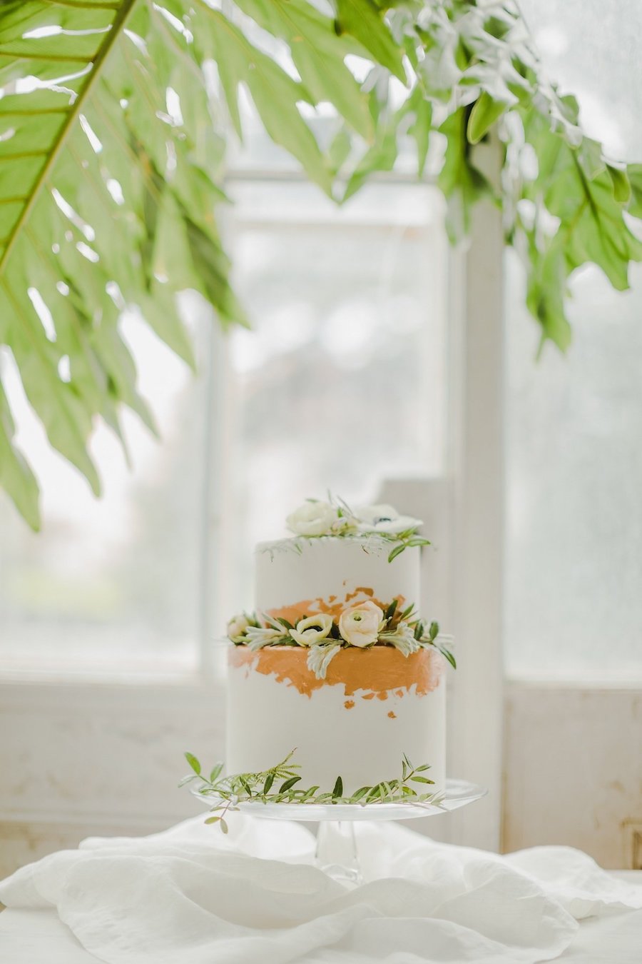 wedding cake bianca e oro rosa